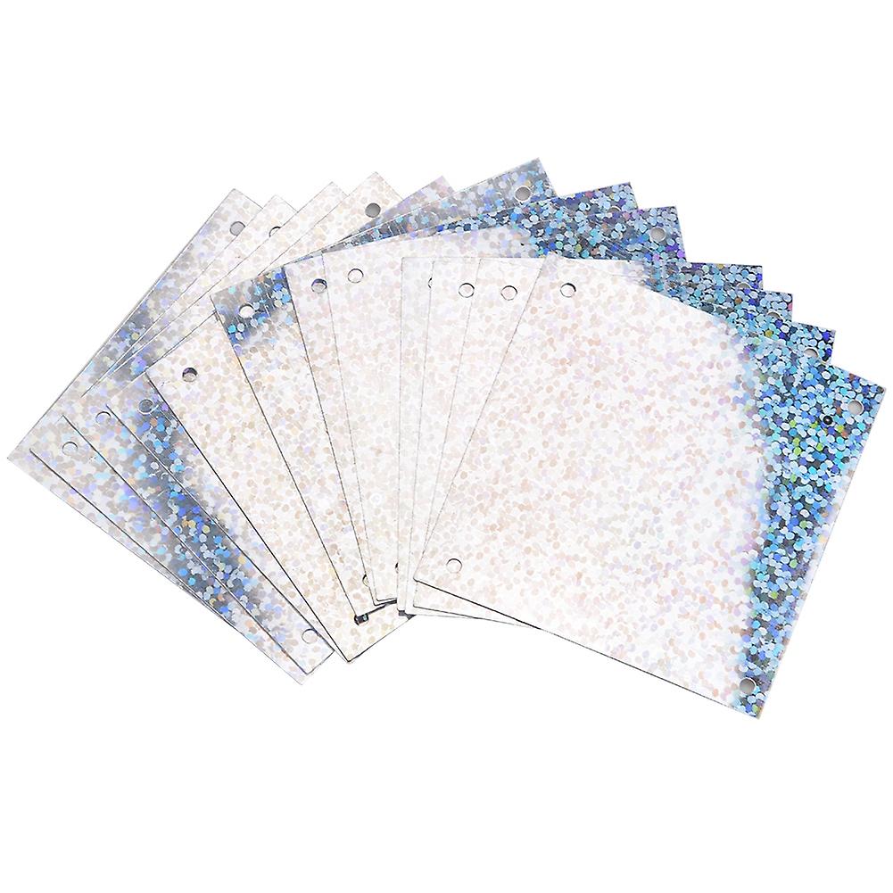 50G PVC 4 Corner Hole Square Sequins 50mm Laser Silver