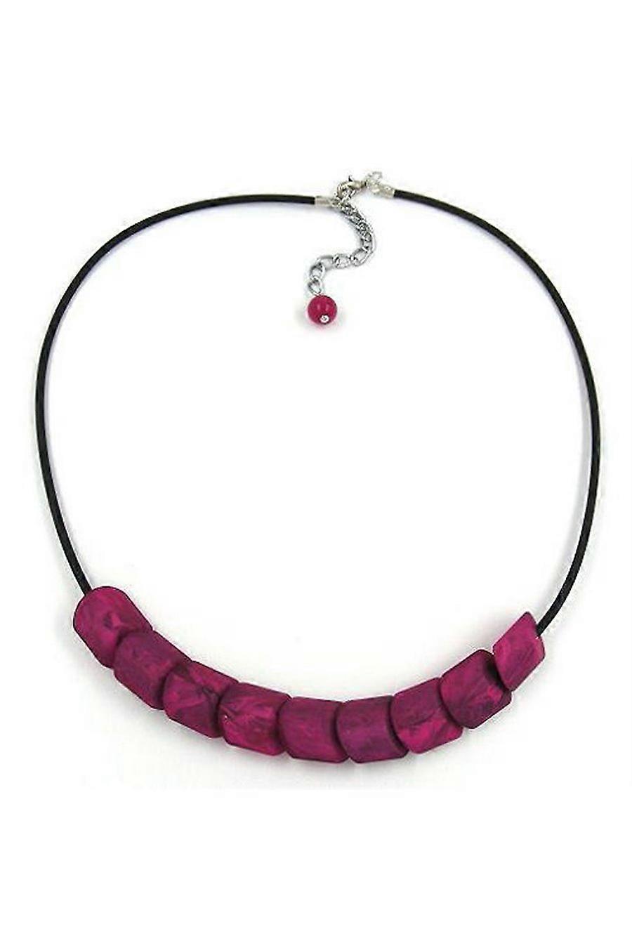Necklace Beads Pink-marbeled 45cm - Gl04361