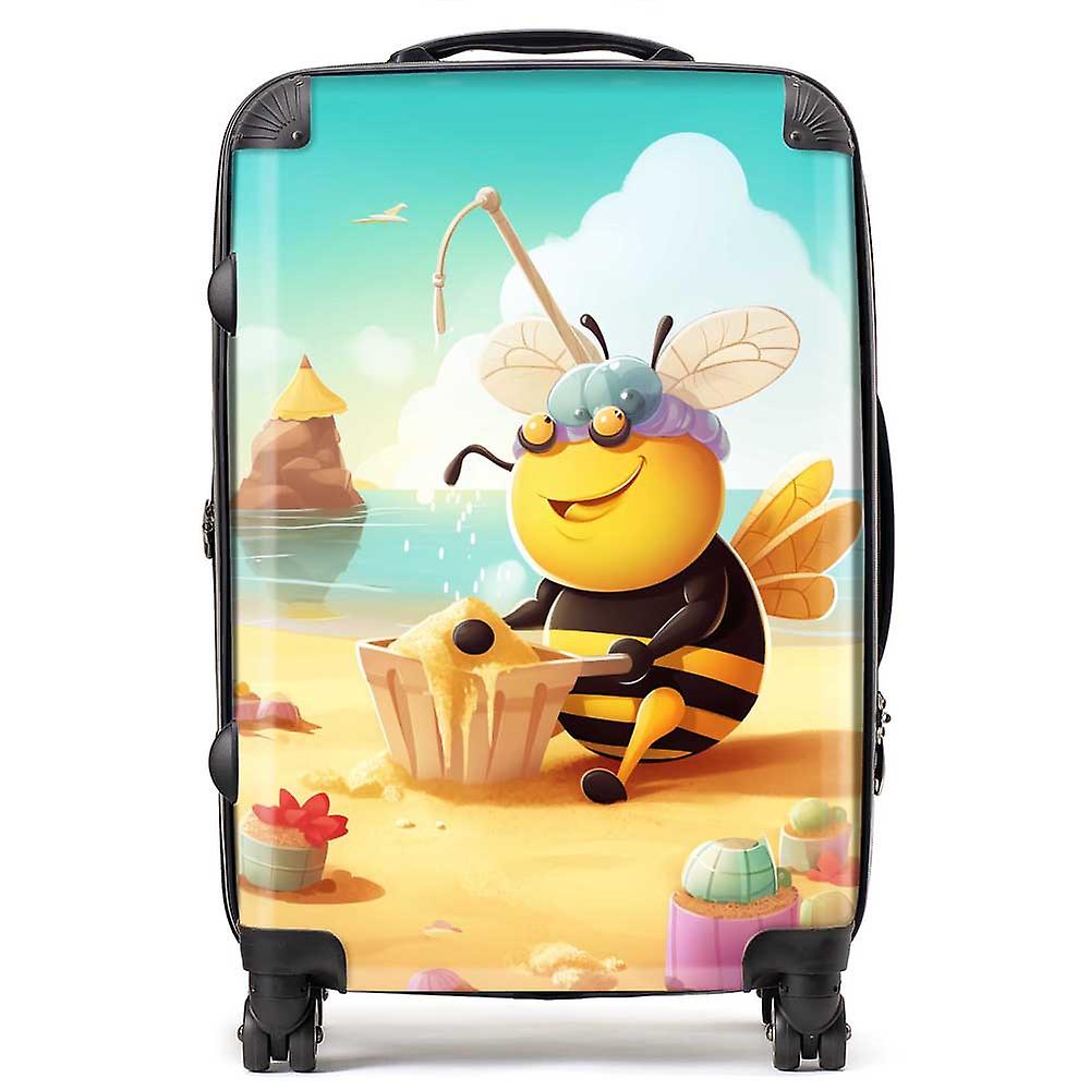 Bumblebee On A Beach Holiday Suitcase