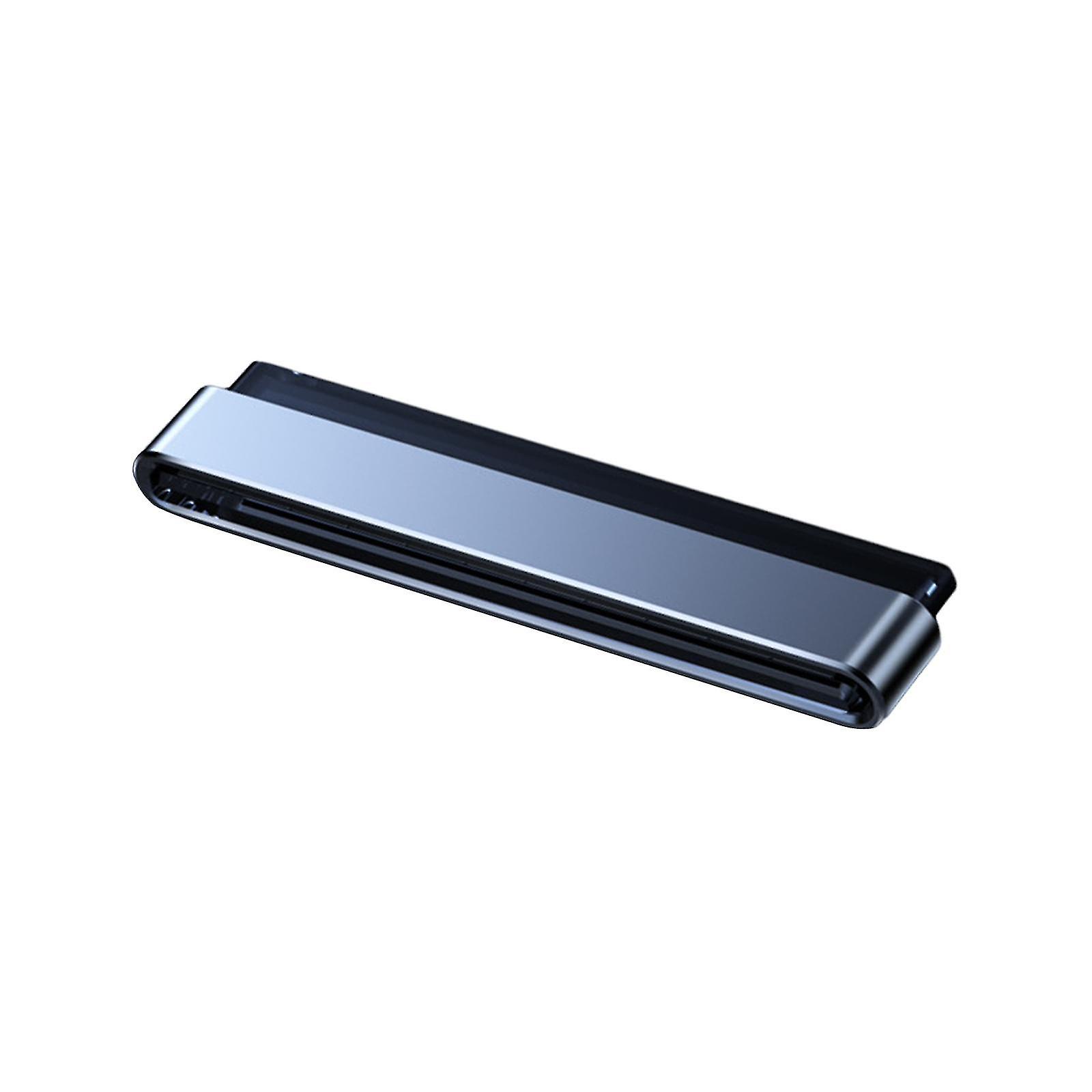 Car Phone Number Card Compact Aluminum Alloy compatible with Car Dashboard Parking Plate Double Number Gray