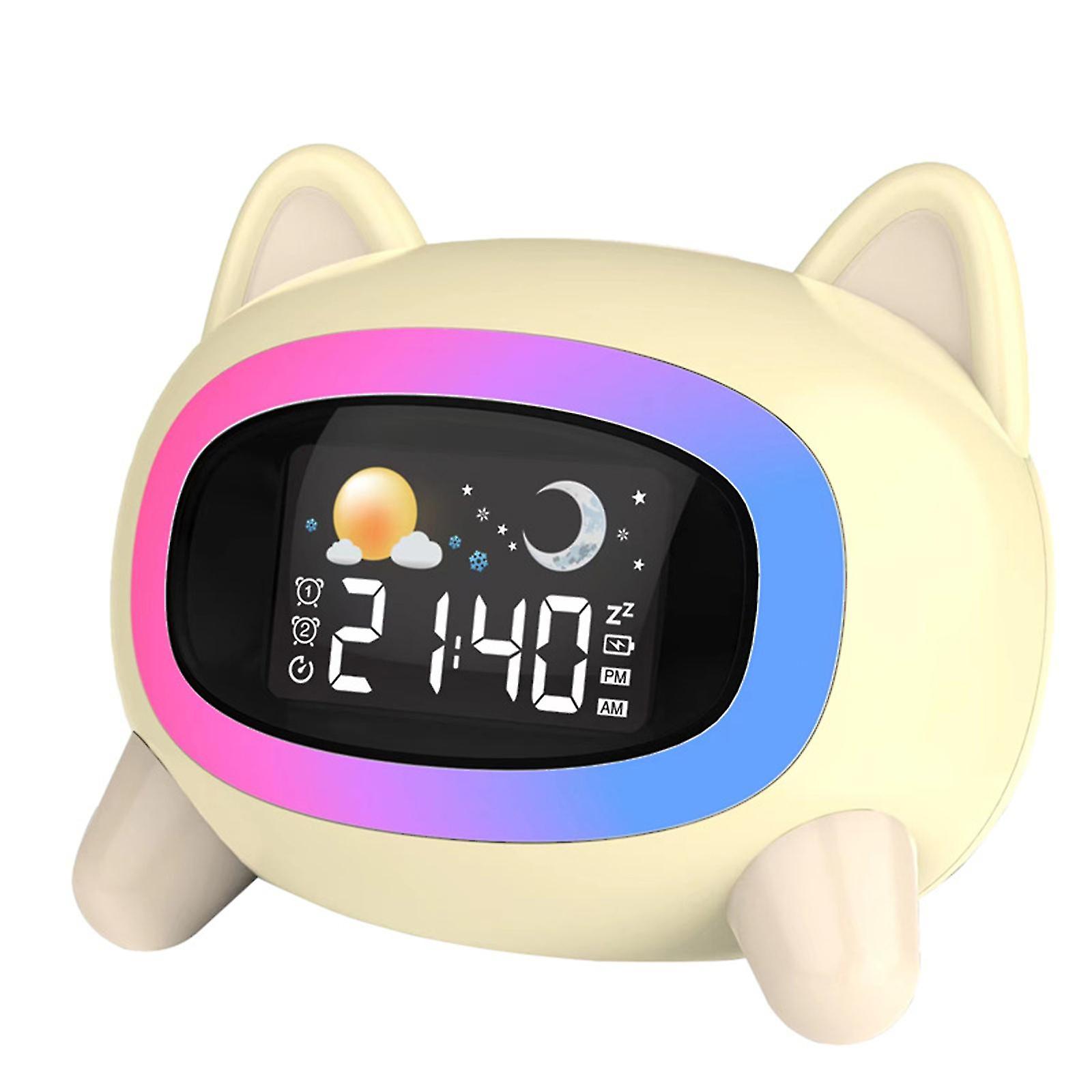 100% New Kids Digital Alarm Clock - Cute Durable High-quality PVC 5V/1A Sleep Sound Machine For Toddlers