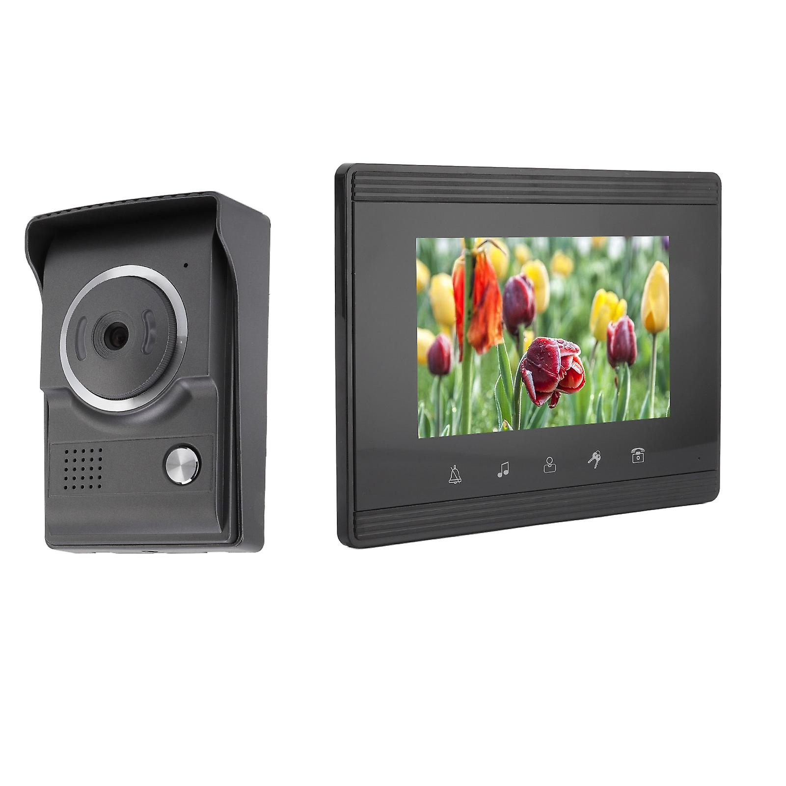 100‑240V HD Outdoor Video Door Bell Doorbell Camera With LCD Display Video Intercom for Home Security EU Plug 