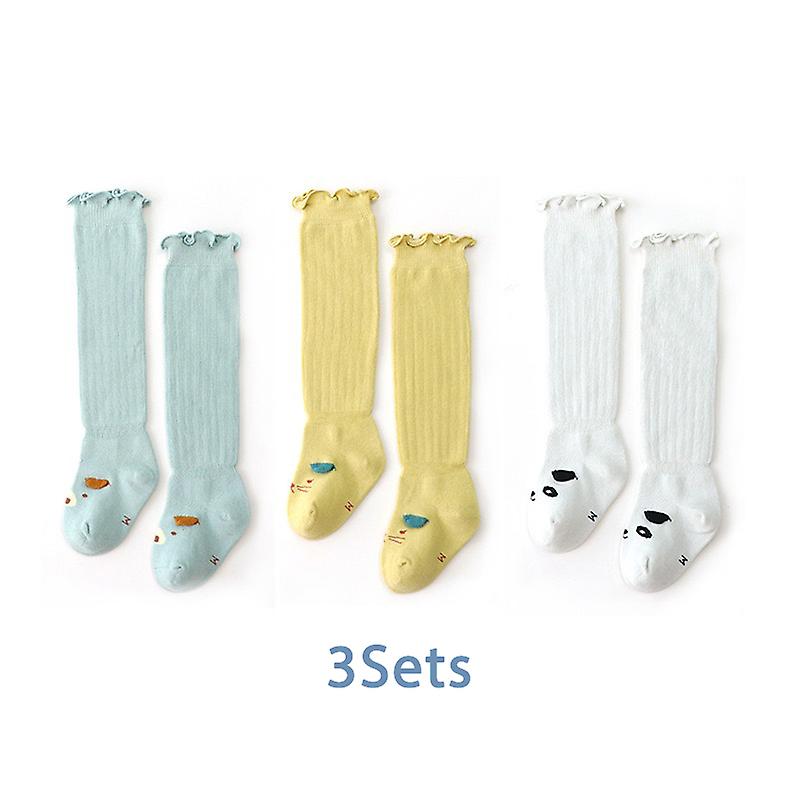 3 Pairs Sets 1-3y Cute Ear Knee Socks