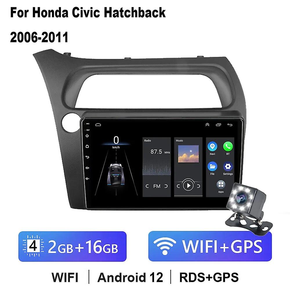 Για Honda Civic Hatchback 2006-2011 Android 13 αυτοκίνητο ραδιόφωνο πολυμέσων βίντεο πλοήγησης 2 Din στερεοφωνικό dvd επικεφαλής μονάδα ομιλητής Carplay