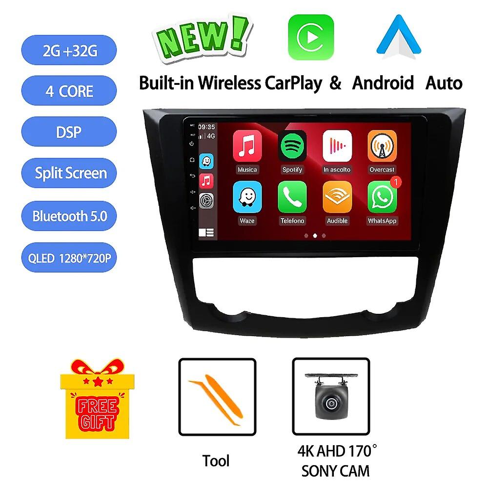 Android 13 For Renault Kadjar 2015-2019 Car Radio Stereo Multimedia Video Player Navigation Gps Wireless Carplay Rds Dsp Qled