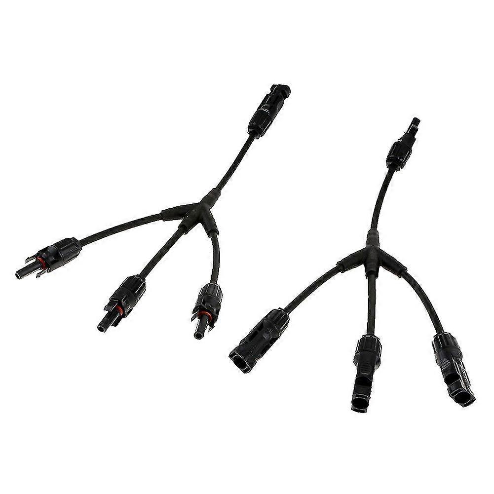 1Pair 3 Way Y Splitter Cable Plug Inline Solar PV Panel IP67 Connectors