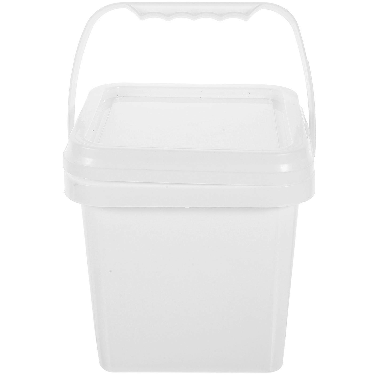 Plastic Bucket with Handle Lid Reusable Paint Bucket Oil Paint Pail Bucket Painters Kettle