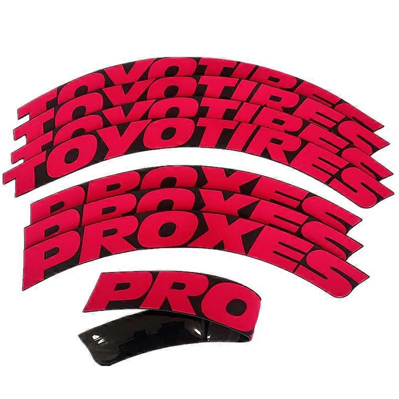 For Wheel 14-22 Quality Red Letters 8 Kits SPORTS Tire Lettering Sticker 1.06