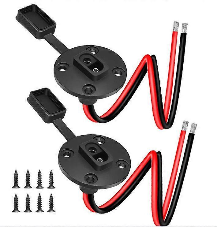 2pcs Side Power Socket Port, Solar Panel Quick Mount Flush Mount Universal Connector