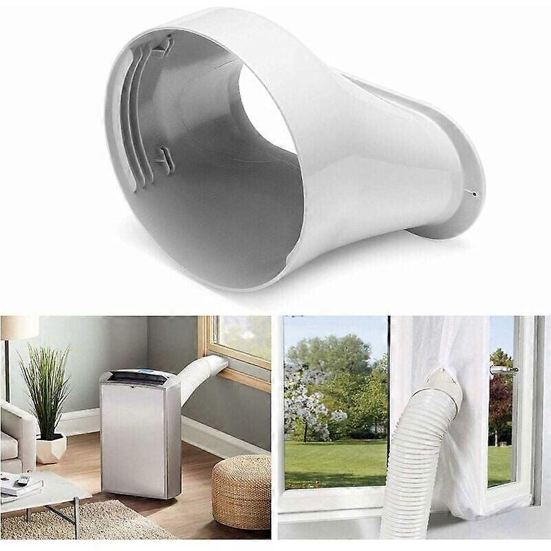 Air Conditioner Window Hose Adapter Flat Mouth Interface 15cm,T-Audace Window Adapter Plate Tube Connector Window Slide Kit Mobile Air Conditioner Hos