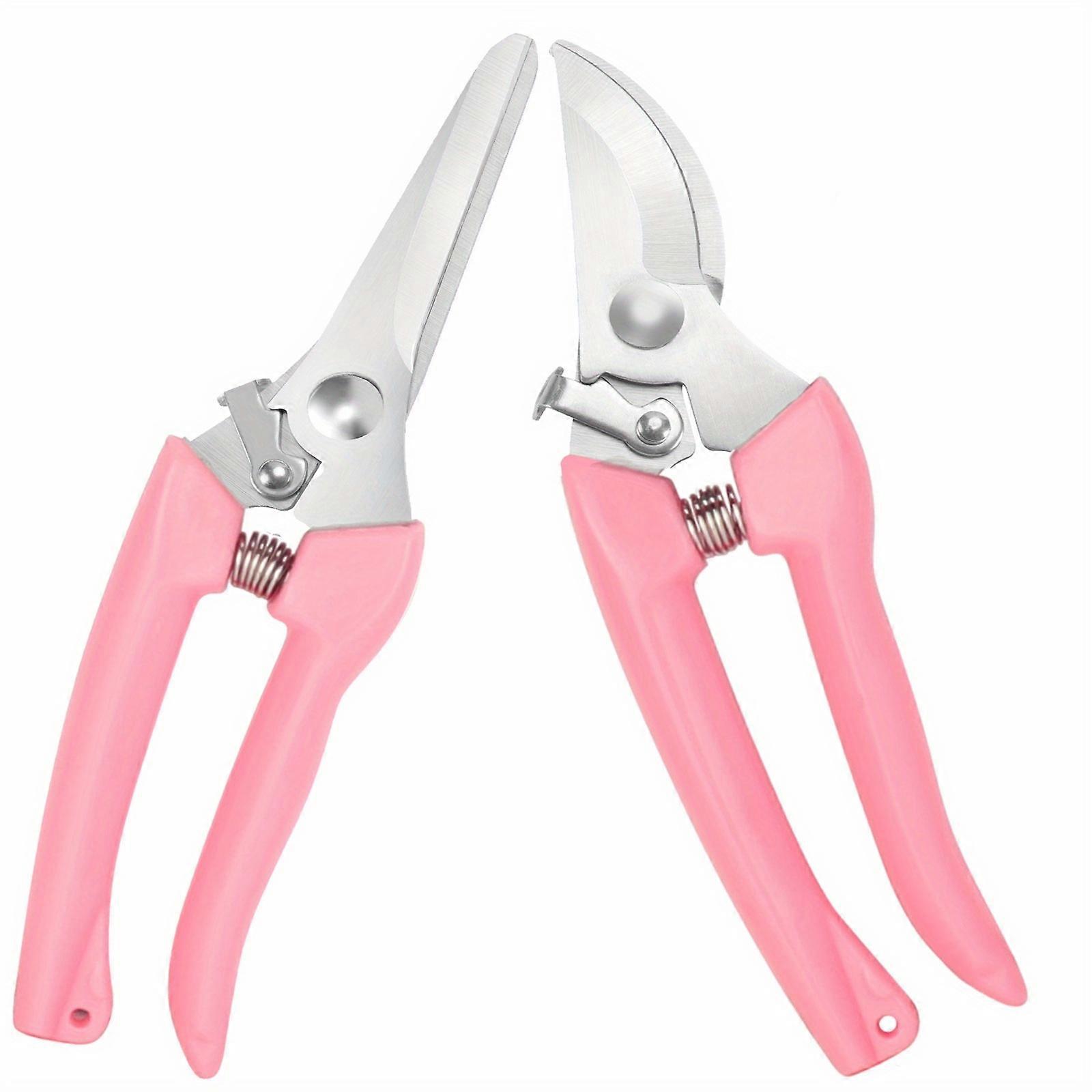 2pcs Premium Garden Shears for Pruning Roses, Flowers, Trees, and Hedges - Sharp Scissors for Live Plants - Includes 1 Anvil Snip and 1 Bypass Clipper