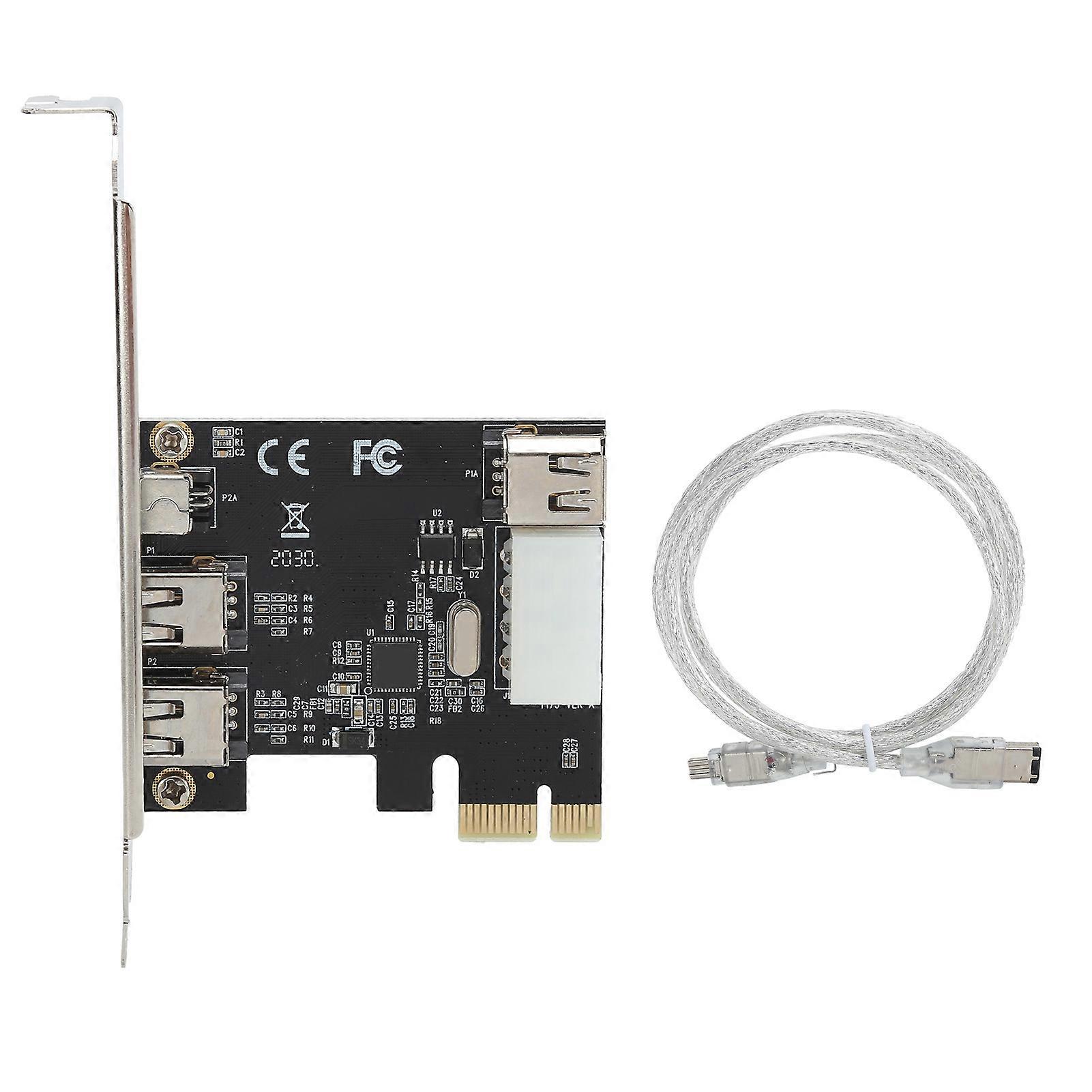 PCIE Capture Card 3 Port Expansion Card 1394 Interface Conversion HD Video Adapter Controller
