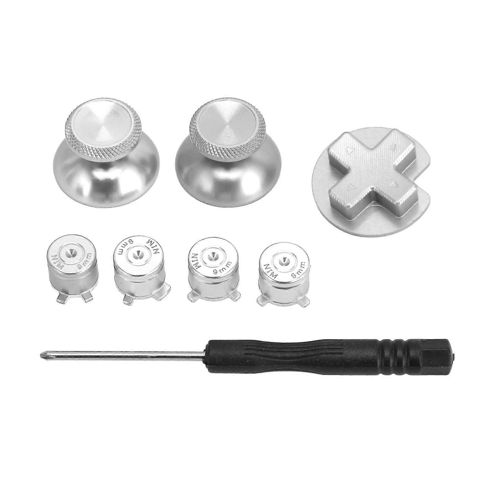 for Switch Pro Metal Button DIY Replacement Game Controller Metal Button for Switch Pro Gamepad Silver