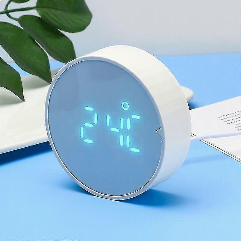 Alarm Clock Smart Clock Timer Mini Round Small Digital LED Alarm Clock blue