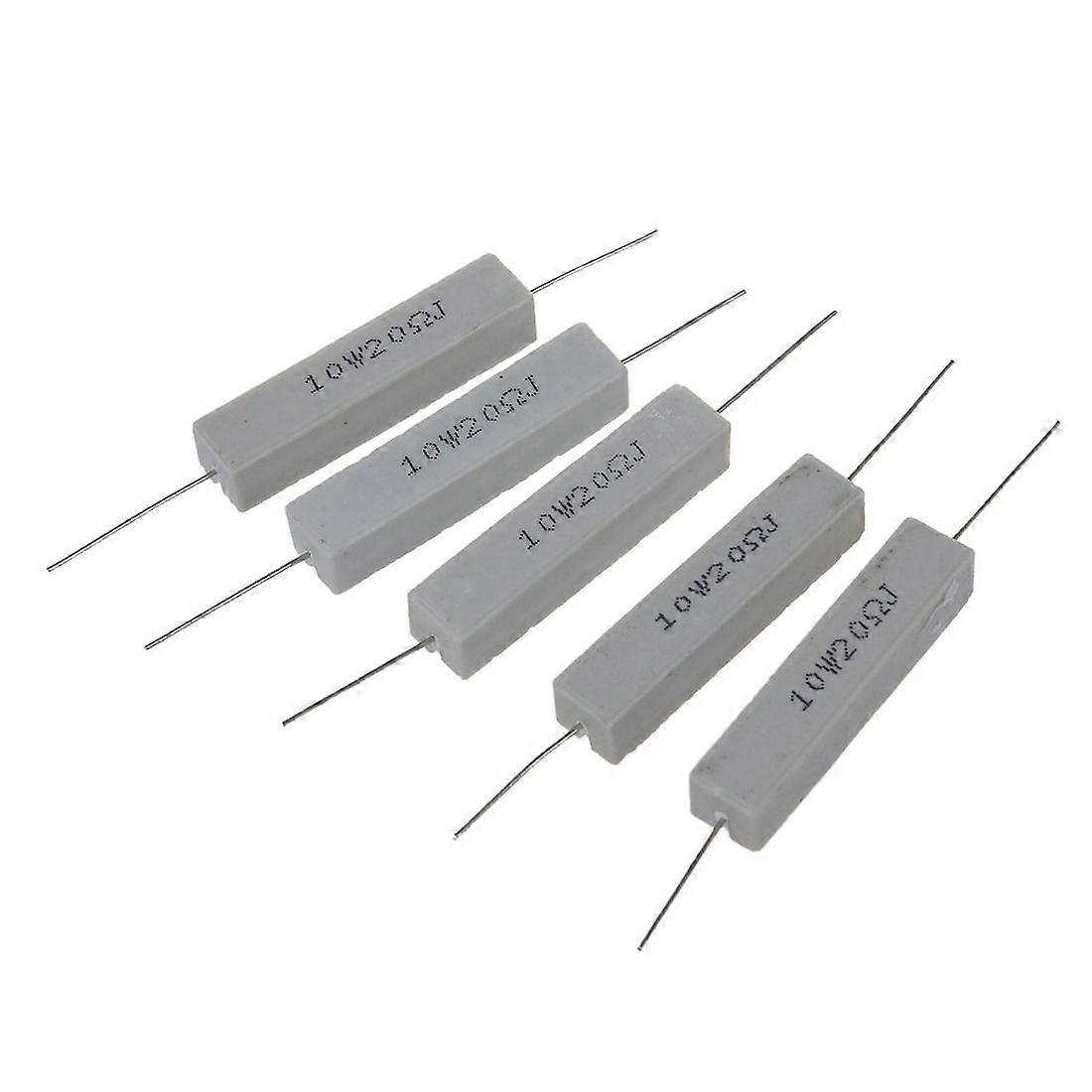 5x 10W 20 Ohm 5% drahtgewickelter Keramikzementwiderstand 10 Watt