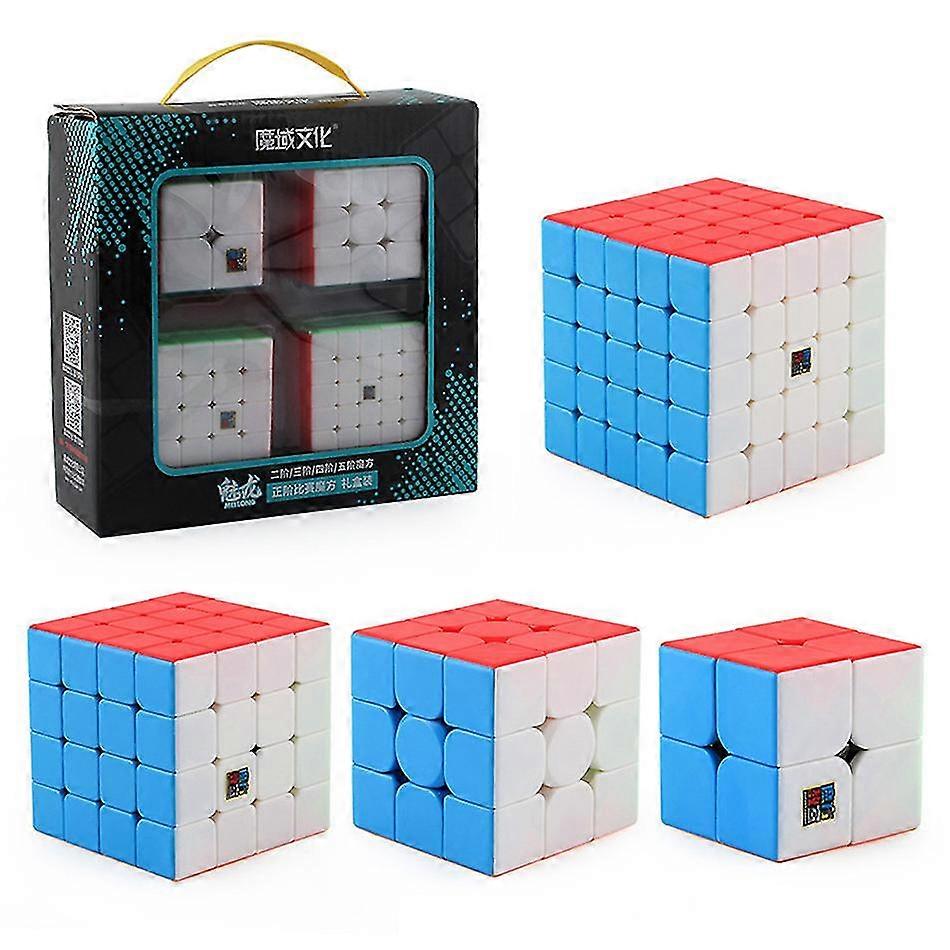 4stk Speed Cube Sæt Moyu Mofangjiaoshi 2x2 3x3 4x4 5x5 Meilong Cube Pyramid Skew Megaminx Sq1 Pakning Pædagogisk Legetøj