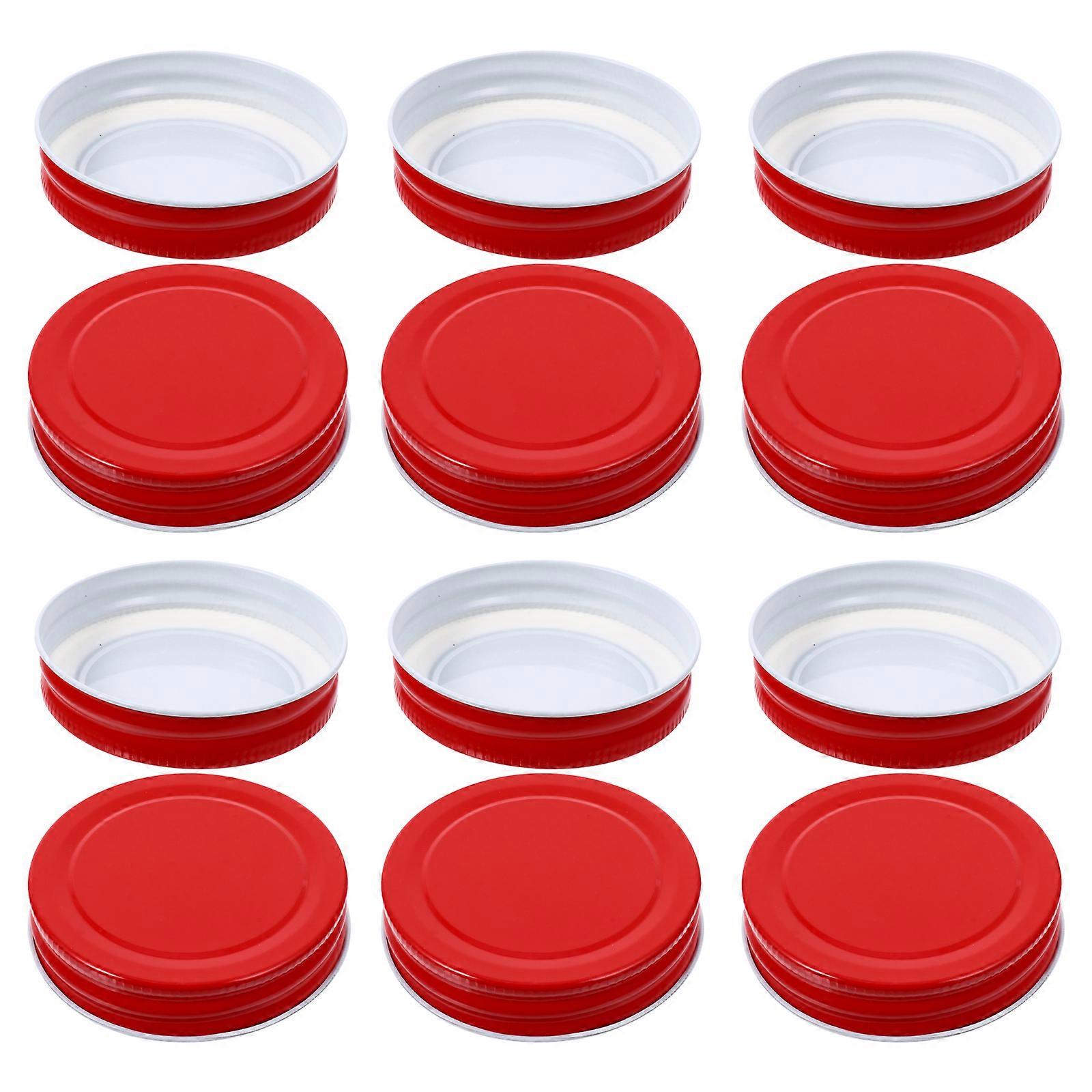 12pcs Sealing Metal Caps Leakproof Tinplaste Lids Mason Jar Cover for bottles