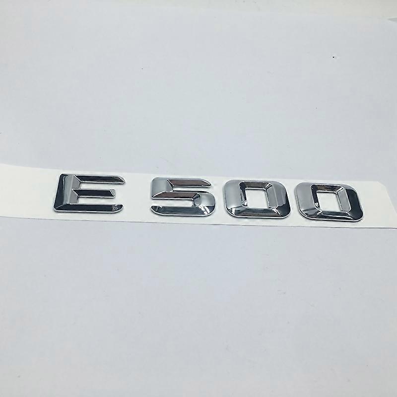 For W211 W212 E-CLASS E500 Chrome Numbers letter Stickers Rear Trunk Lid Emblem E 500