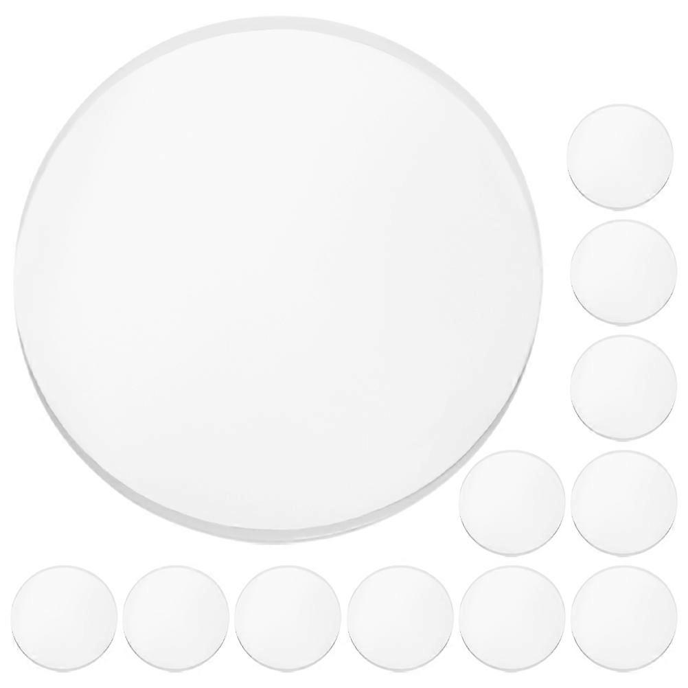 12pcs Pare-chocs de table en verre clair Tampons en caoutchouc non adhésifs Entretoises de table en verre