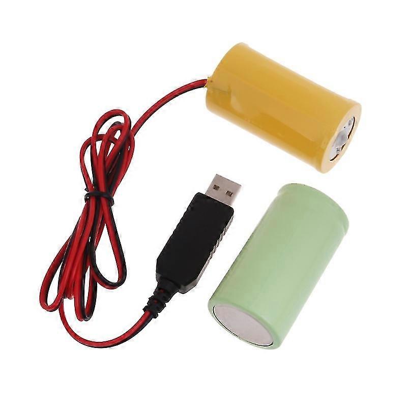Universal LR20 D Battery Eliminators USB Powered Cable Replace 2Pcs 1.5V D