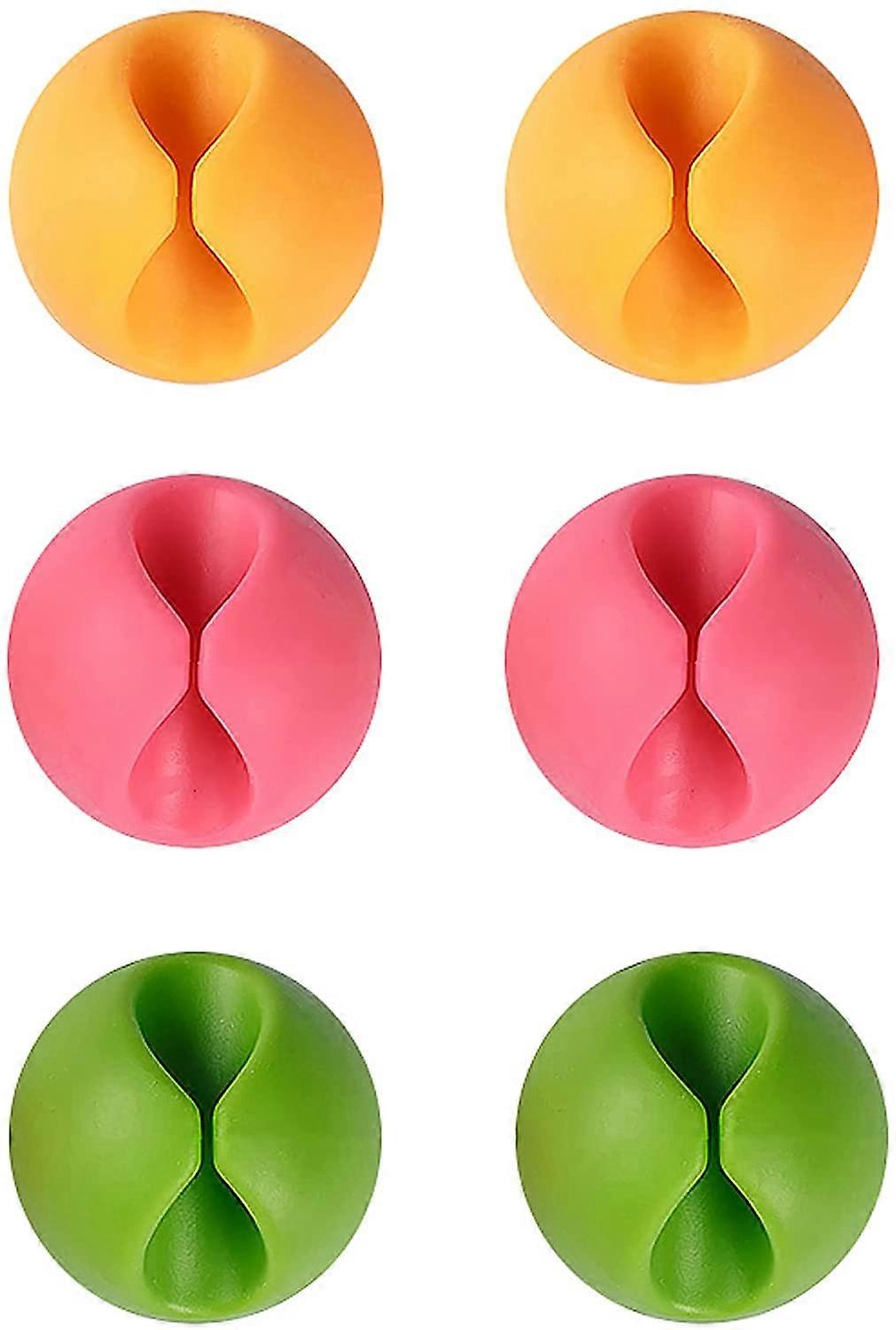 Desk Cable Drop, Desk Wire Clips for Computer or Mouse Cord (Colorful,6pcs)