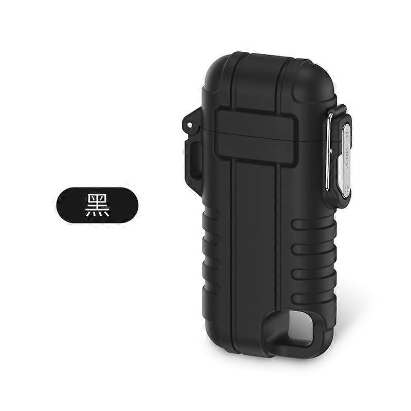 New Outdoor Waterproof Double Electric Arc Lighter Multifunctional Telescopic Hose With Hanging Hole Outdoor Portable Storage