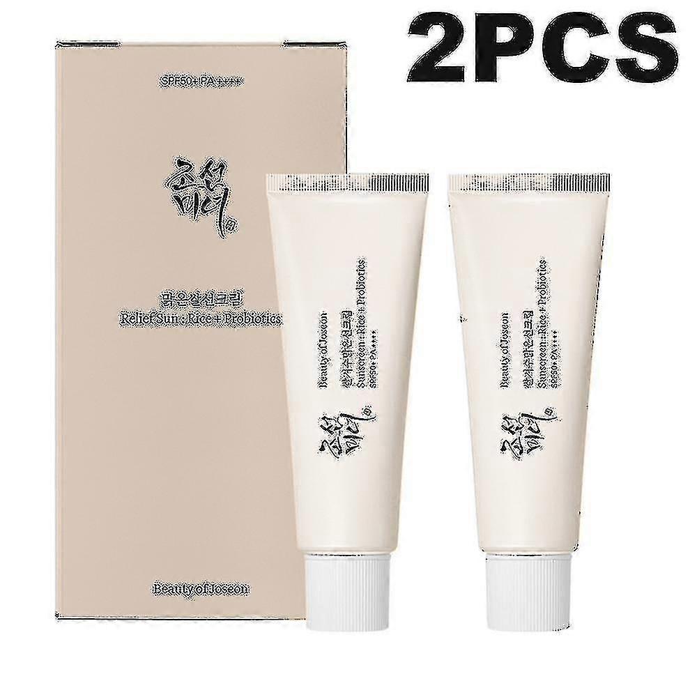 Beige/Light 2Pcs Of Joseon Relief Sunscreen Rice + Probiotics Spf50+ Pa++++ Size 2