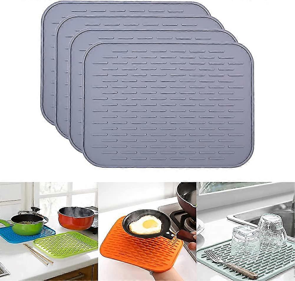 Silicone Trivets 4pcs Coaster Multifunction Table Spoon Rest Heat Resistant
