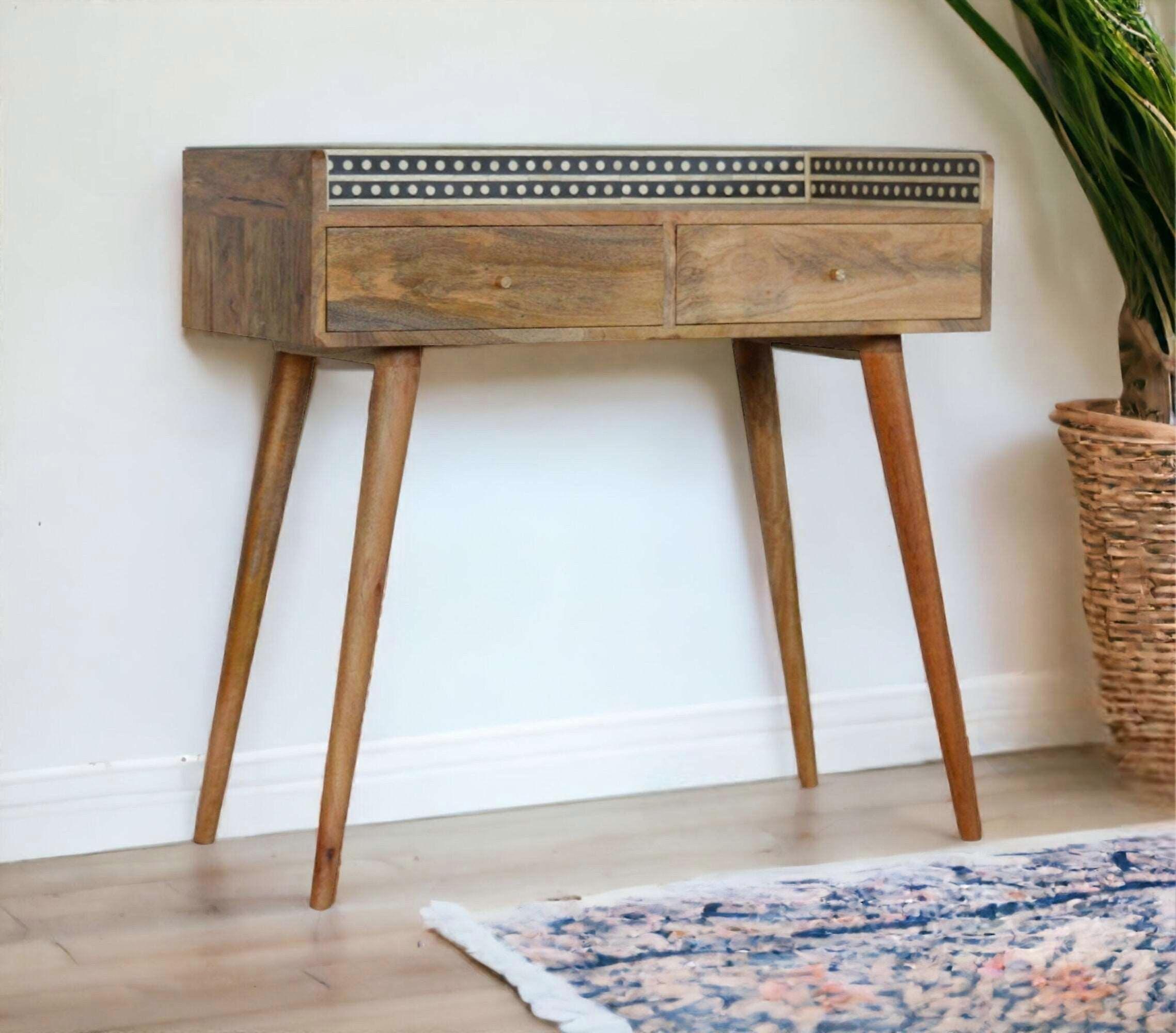 Console Table With Bone Inlay Gallery Back