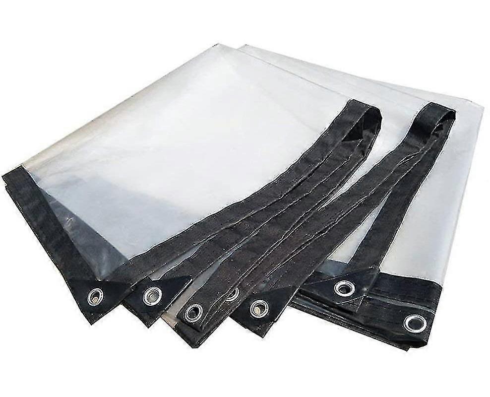 Bâche transparente imperméable et résistante avec œillets