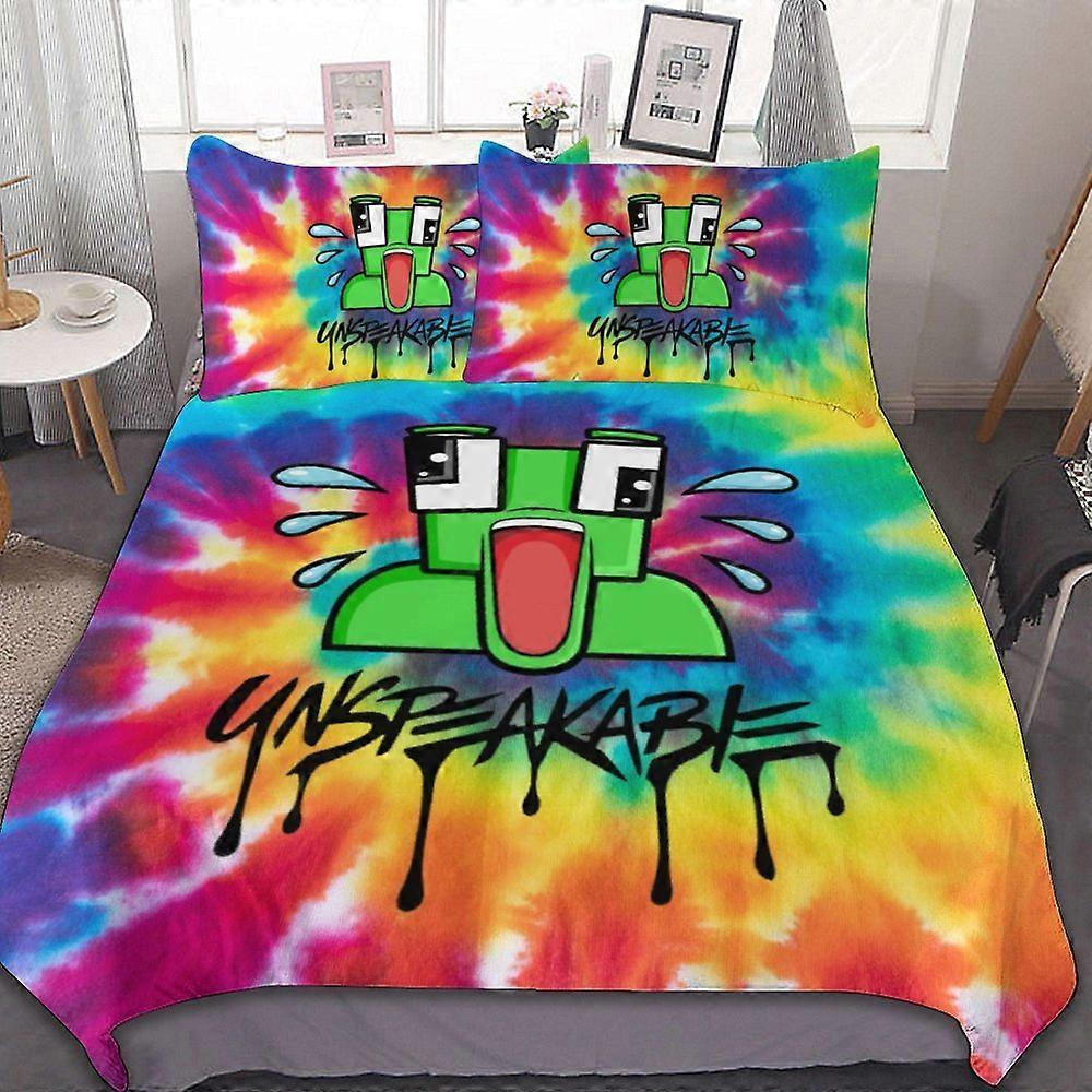 489v sanoinkuvaamaton 3-osainen vuodevaatteet Lämmin ja mukava pehmeä pussilakana sänkysetti, jossa 1 pussilakana ja 2 tyynyliinaa pojille tytöt Lapset Aikuinen sänky