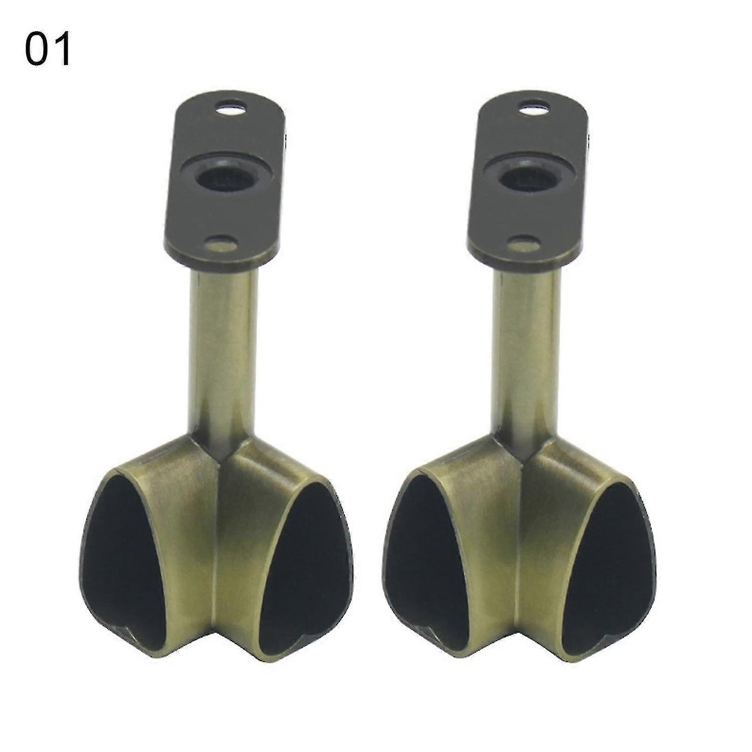 2 stk legering takmontert brakett hjørne garderobe stang klesstang spakholder -JA