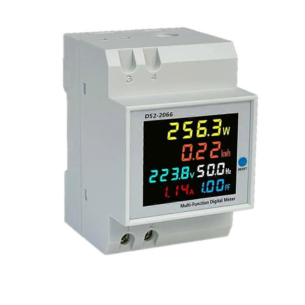 Ac40v~450v 100a Digital Single Phase Energy Meter Tester Electricity Usage Monitor Power Voltmeter Ammeter