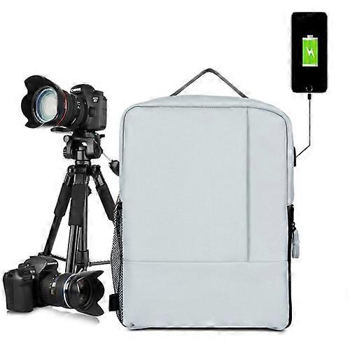 PVC Multifunctional Travel Camera Backpack with USB Charging Interface