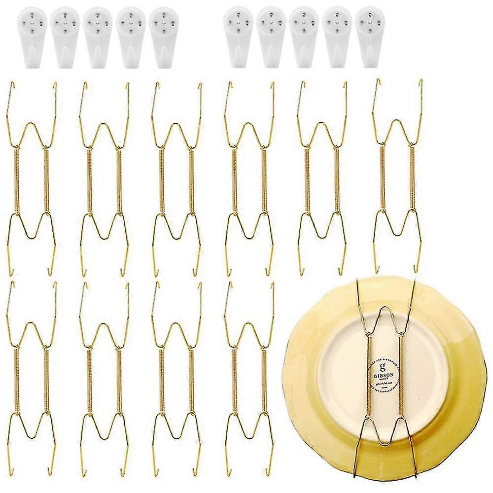 Appendini in acciaio inossidabile per pareti piastre decorative ganci portapiatti portadiamante piatto con 10 pezzi wal