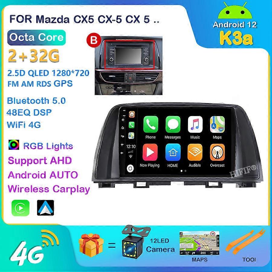 Android 12 Car Video Player For Mazda CX5 CX-5 CX 5 2012 - 2015 Car Radio Multimedia Navigation GPS WIFI IPS DSP 2din BT FM