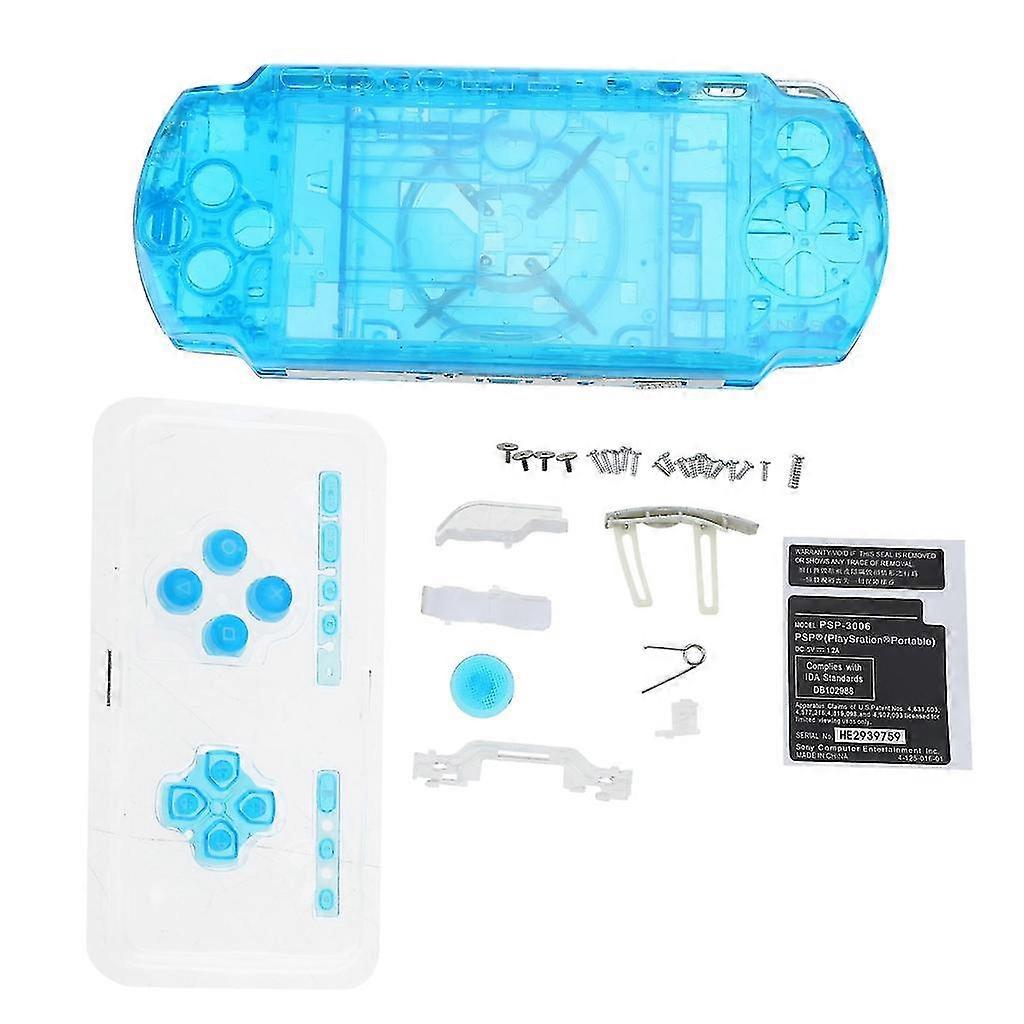 Full Cover Transparent Housing For Psp3000 Game Console With Screws Button Kit
