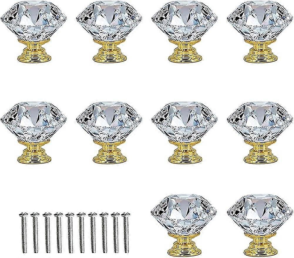 Clear Diamond Drawer Pulls,10pcs Clear Crystal Door Handles,clear Diamond