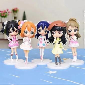 5pcs / set Liebe Live Anime Figur Honoka Kousaka Actionfigur Kousaka Honoka Kotori Minami Ayase Eli Sonoda Umi Figur Puppe Spielzeug