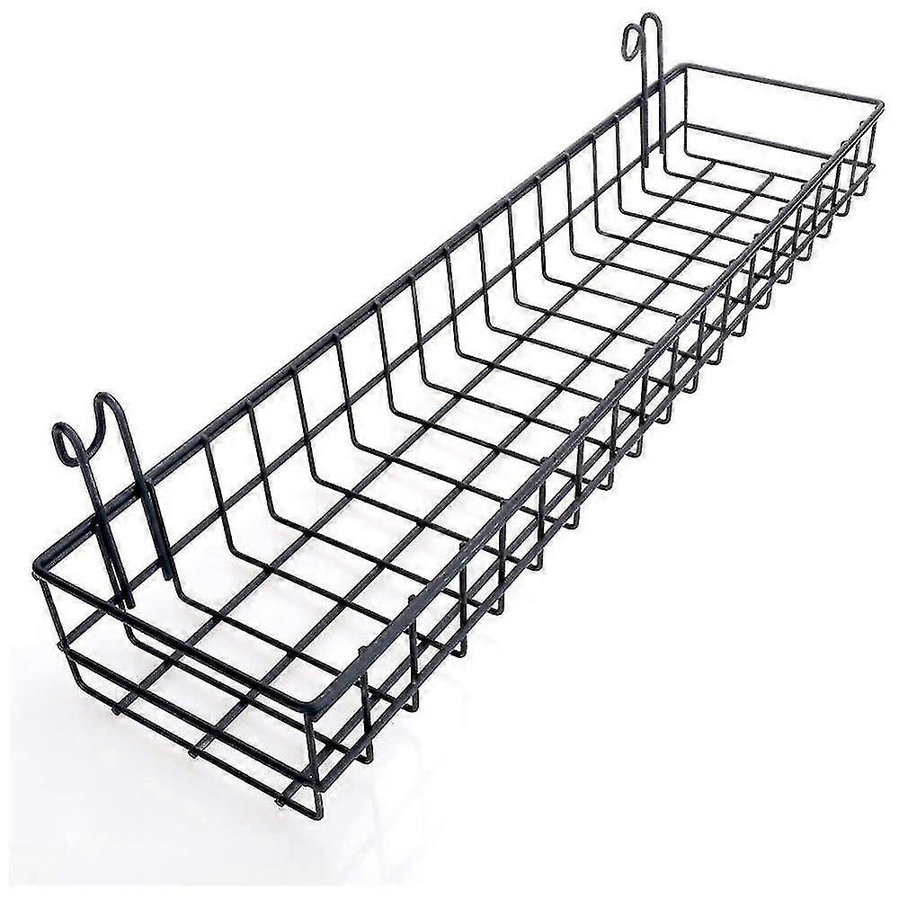 Hanging Basket For Wire Wall Grid Panel, Multi-function Wall Storage And Display Basket, 40x10x5cm