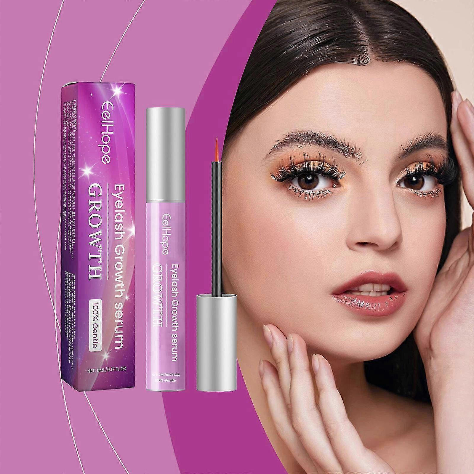 Advanced Eyelash Growth Serum with Natural Formula, 5ml Eyelash Enhancer Lash Serum for Longer Fuller and Thicker Lash