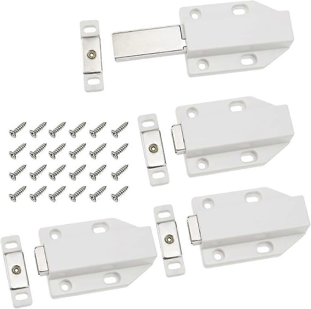 4Pcs Push to Open Door Catches Touch Latch Push to Open Magnetic Door Latches Catch Cupboard