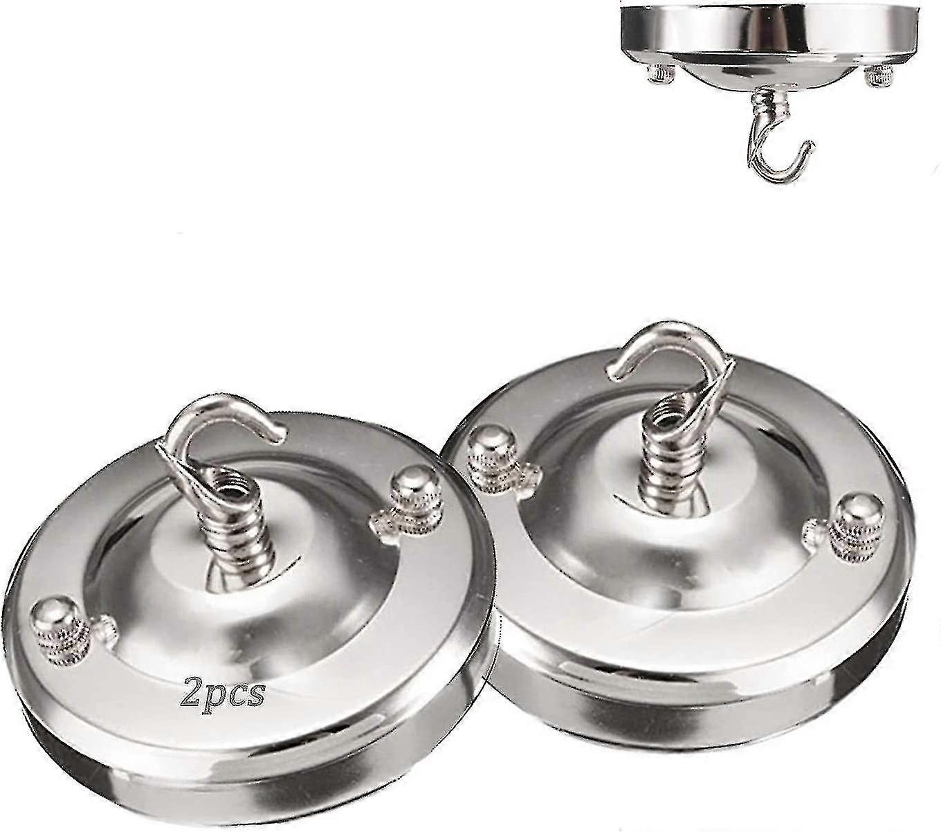 Ceiling Hook, Retro Iron Hook Multipurpose Ceiling Light Hook, Pendant Hook Accessories(silver)(2pcs)