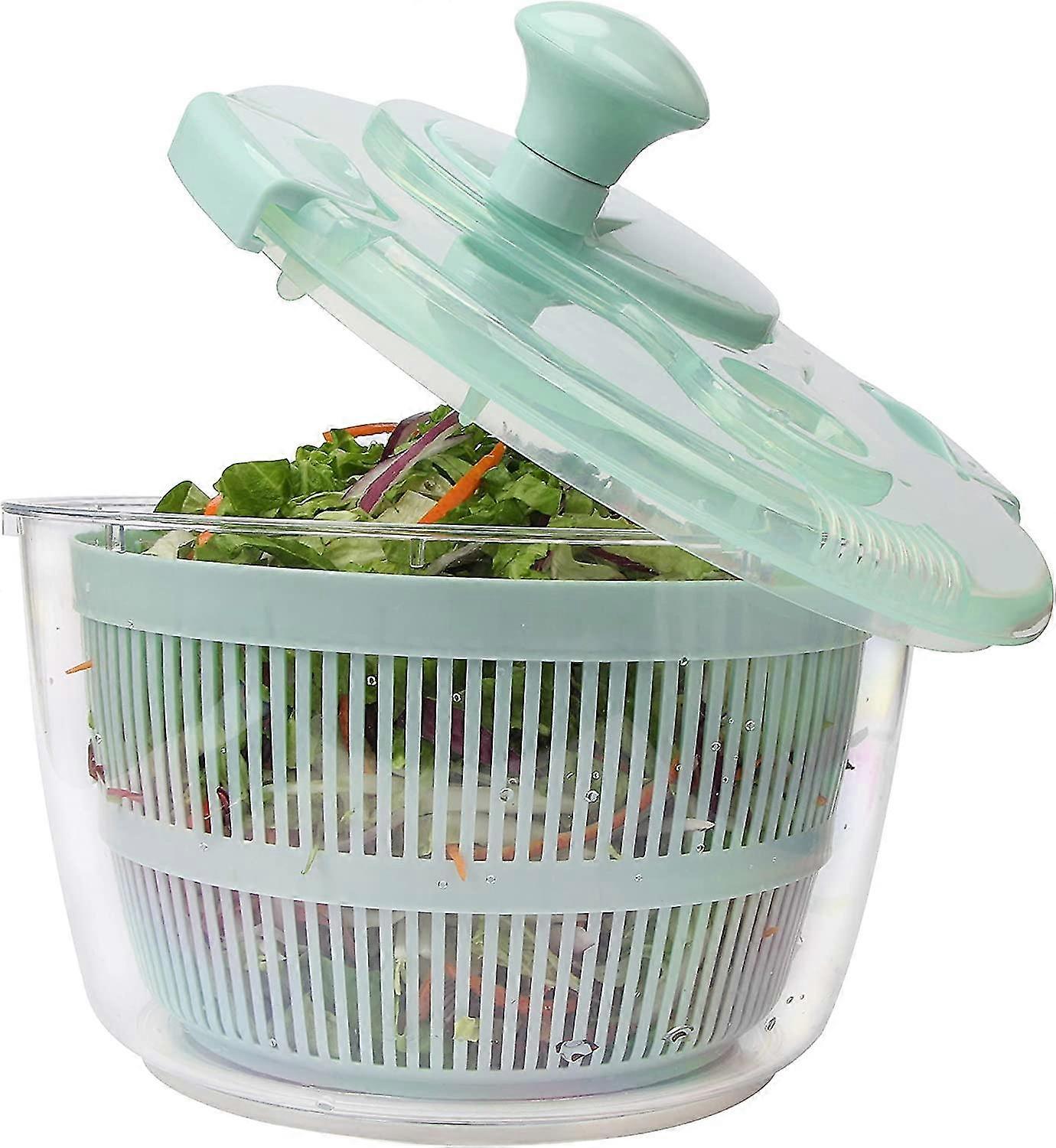 Heavy Duty Manual Vegetable And Salad Spinner With Secure & Rotary Handle Easily