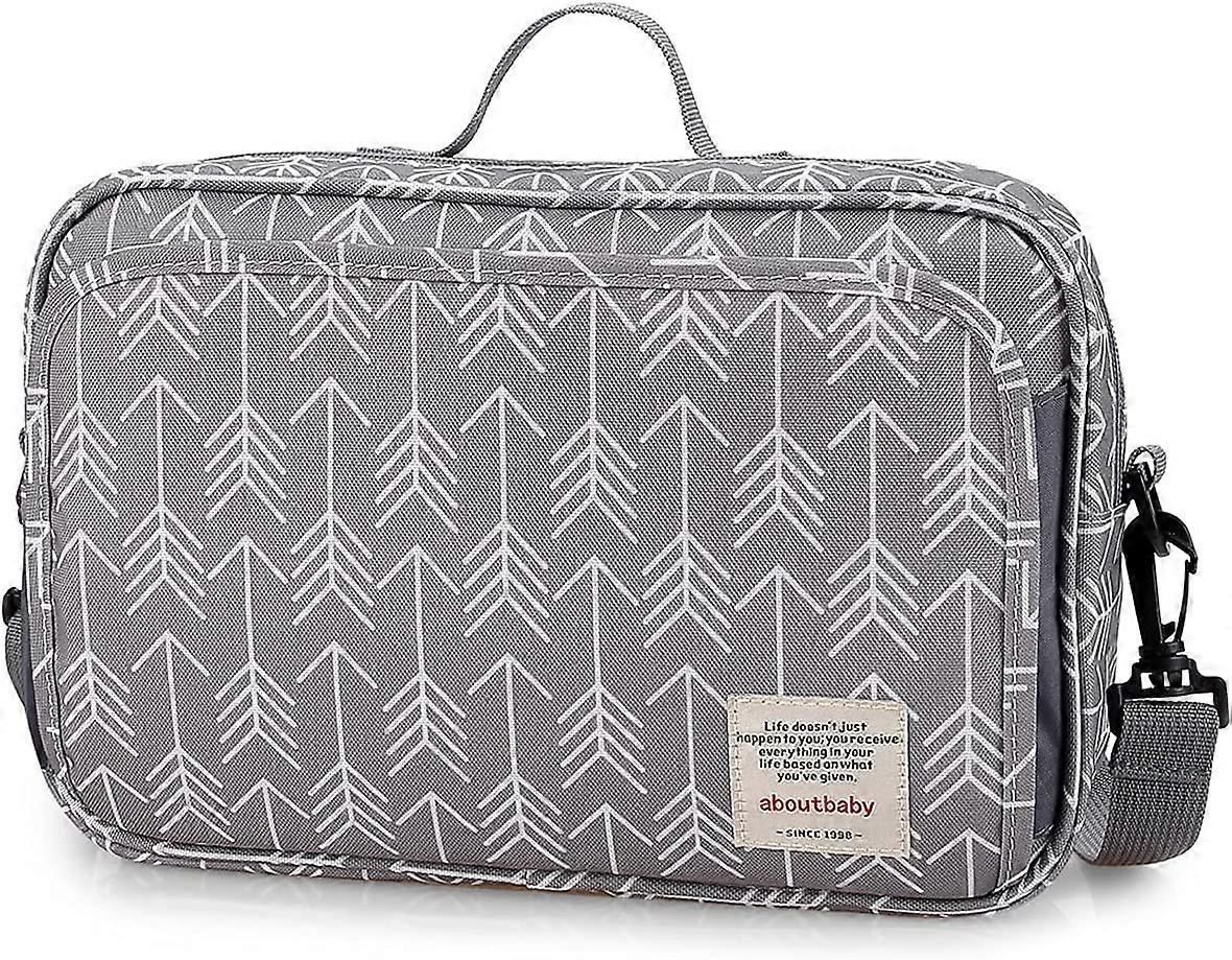 Pram Buggy Bag Organiser & Stroller Organiser,Large Stroller Storage with Deep Cup Holder(Grey)