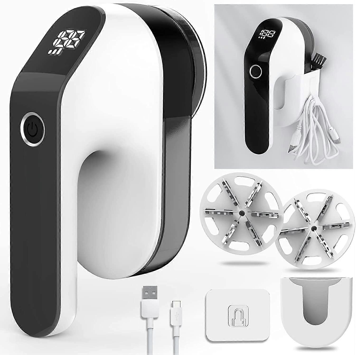 Electric Lint Remover, BAICIWE Fabric Shaver, Lint Removers for Clothes and Furniture with 3-Speeds and Battery Led Digital Display,2 Replaceable 6-Le