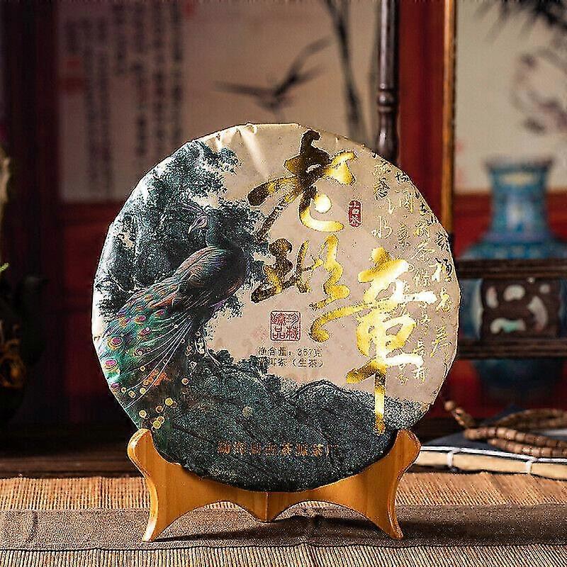 本物の357gLaobanzhang生プーアル茶ケーキ雲南Pu'er Qizi Pu-erh Shengcha