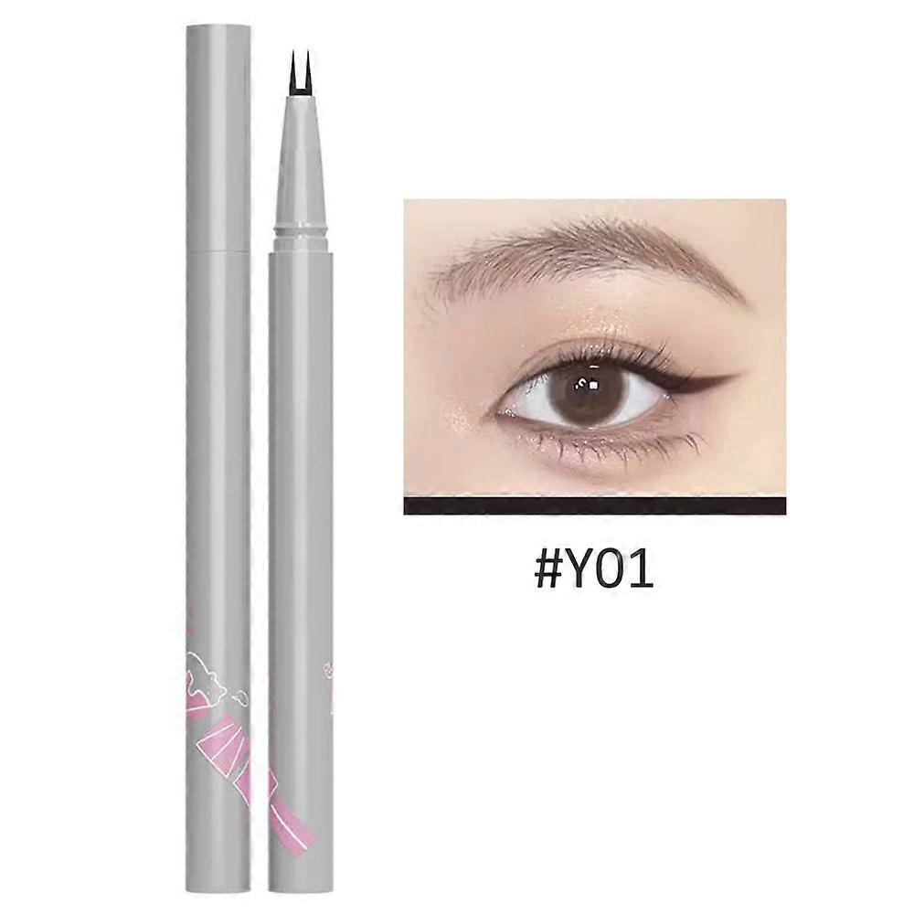 Double Tip Lower Eyelash Pencil, Waterproof Eyelash Pen Liquid Eye Liner Long Lasting Natural Eye Makeup