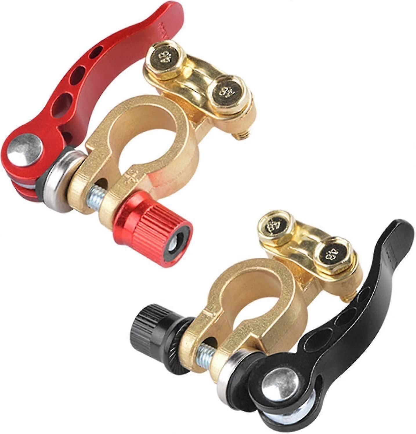 Parts Of Battery Connectors From Battery To Quick Release Positive And Negative Battery Terminal For Car Boat2pcsblack+red yu
