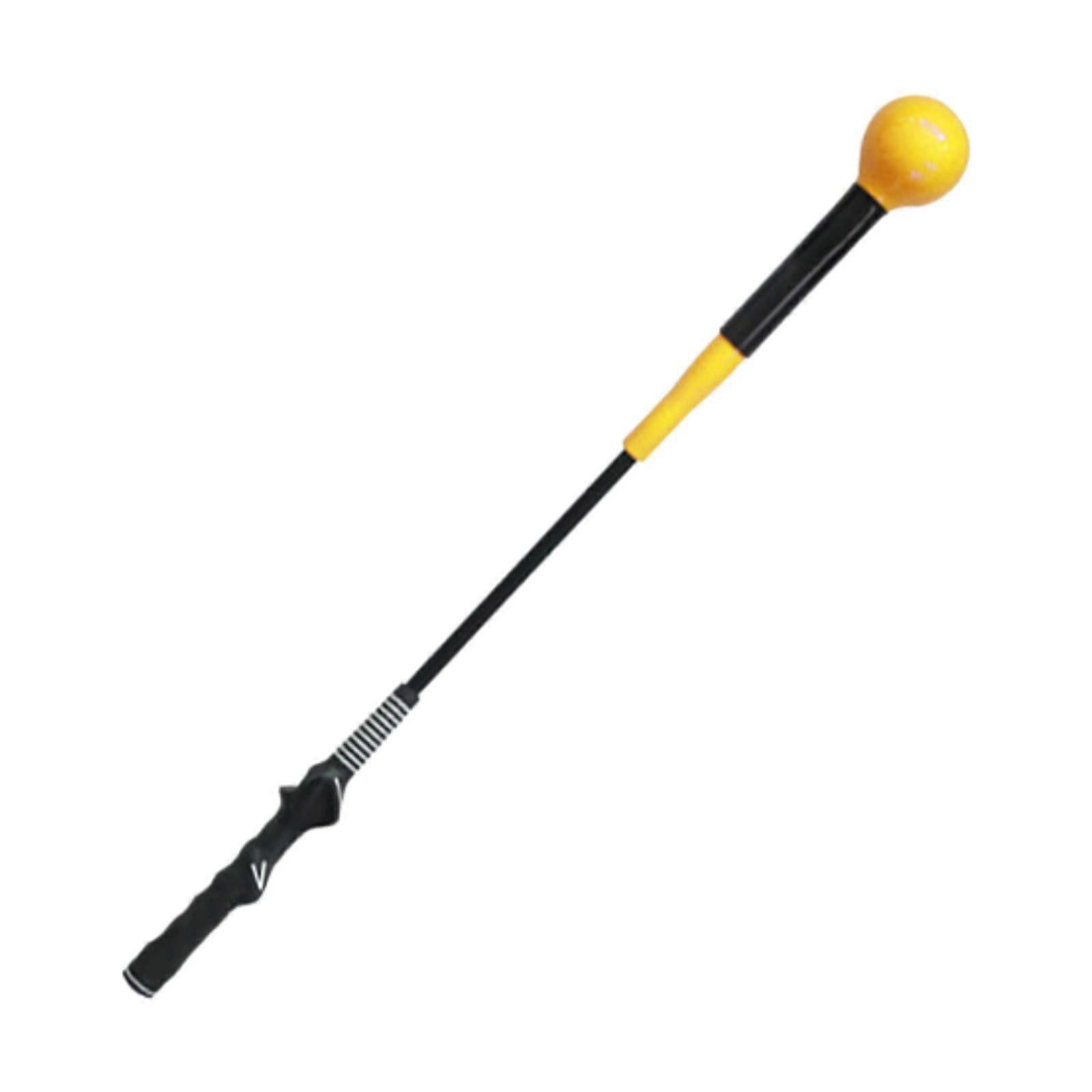 Golf Swing Trainer Practical Golf Practice Rod for Balance Tempo Flexibility Yellow